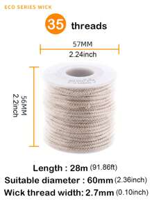 1roll Smokeless Candle Wick Thickening Candle Making Tool, Premium Quality