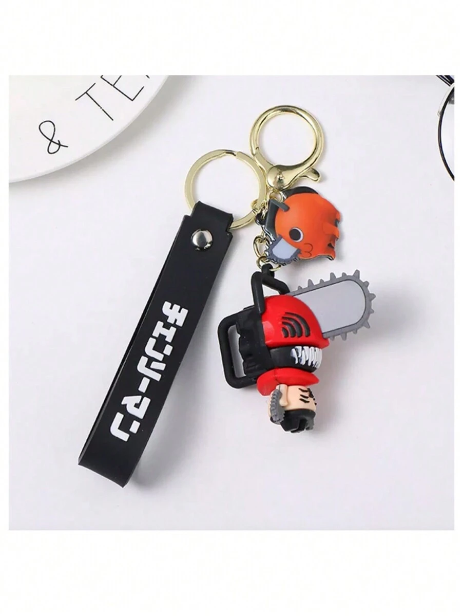 Demon/ Anime Mini Figure Accessory Keychain - 黑色 - 查看 1