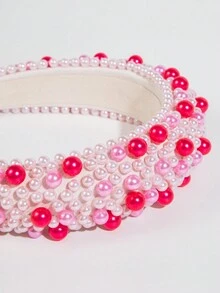 1 Miếng Của phụ nữ Irish Tím Trân châu Trang trí Màu hồng Ngày lễ tình nhân Dây buộc tóc - Hồng - Xem 3