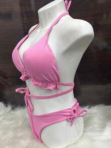 Women Bikini Sets - 淺粉色 - 查看 2