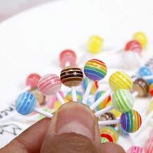 Diy聖誕節彩色亞克力棒棒糖糖果吊飾,兒童聖誕節禮物玩具,適用於diy蛋糕裝飾、電話殼裝飾和食品玩具配件 - 均碼 - 查看 9