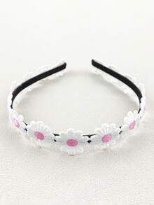 1入組優雅簡約粉色雛菊頭箍,適用於各種場合