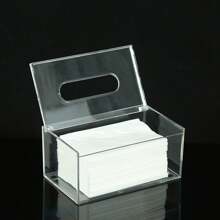 Clear Acrylic Tissue Box With Flip Cover, 1pc, Home Stuff, Table, Home Decorations, Home Organization And Storage, Room Decor, Room Decor Bedroom, Kitchen Accessories, Kitchen Tools, Organizer Kitchen, Travel, Holiday,Tissue Box Holder,Napkin Holder,Festival Family Gathering,Kitchen Dining Table DecorFor Home Kitchen Bedroom Living Room Dining Room, Home Decoration Accessories, Decorative Box,Women Wedding Gift,Summer Travel Holiday Festival Must-Have