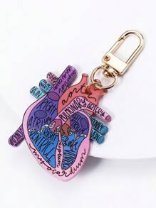 1pc Fashionable Europe And America Style Acrylic Heart Shaped Handbag Accessory Doctor/Nurse Themed Charm Keychain For Nurse Day/Valentine'S Day/New Year Gift Gifts For Nurses Key Chain Charms Guts Scrub Suit Nurse Uniform Nurse Accessories Valentines - Multicolor - View 2