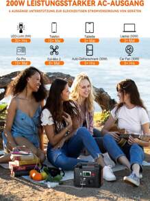 Solar Generator With Solar Panel Included, Flashfish 200W Portable Power Station+60W Solar Panel, 2 X 200W AC Outlets, 151Wh/40800mAh Backup Power Battery Pack For Home Blackout/RV/Camping