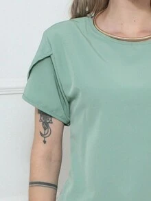 Women Tops - màu xanh lá - Xem 7