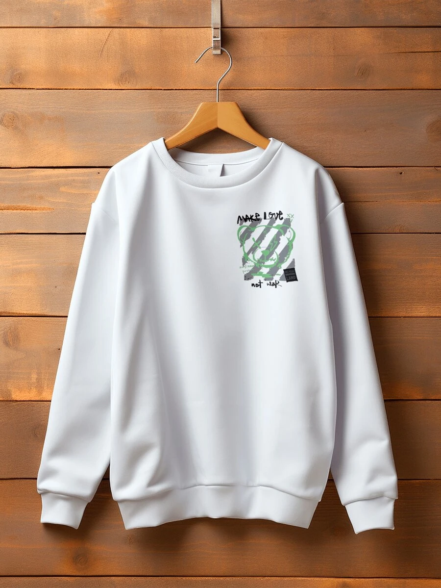 Men Sweatshirts - 白色 - 查看 1