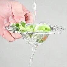 不銹鋼水槽過濾網廚房排水防堵塞過濾網適用於水槽和菜盆 - 銀色 - 查看 4