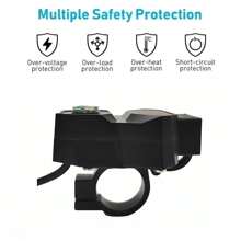 1pc Universal Black 5v/2a Motorcycle Phone Charger For 12v Motorcycle - Black - View 2