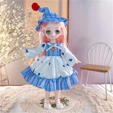 23cm Cartoon Style Doll With Starry Eyes And 7 Points Of Articulation For Diy Play, Children's Toy For Girls, Bjd Doll, Gift For Daughter, Etc.,Home Decoration,Room Decoration,Girls Dolls,Fashion Doll,Lol Dolls