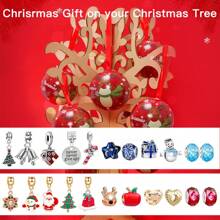1set Christmas Tree Ornament Decorative Balls, Gift Box With Beaded Bracelet DIY Kit, Suitable For Christmas Wearing And Christmas Gifts