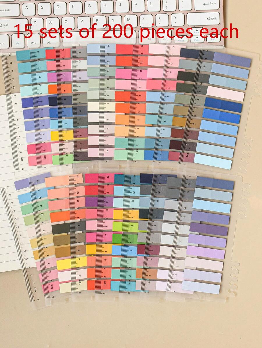 15 Designs/pack, 200 Sheets/design Pet Sticky Notes Index Tabs, Page ...