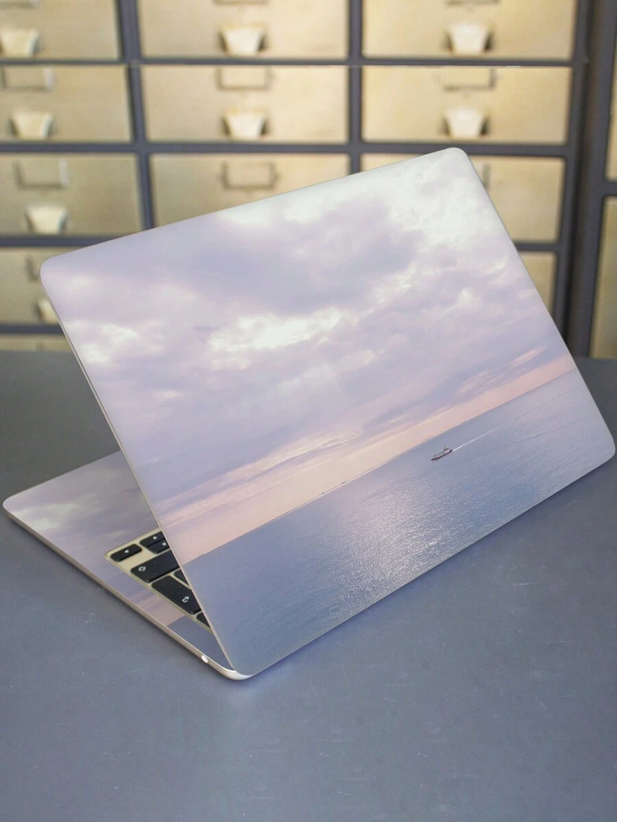 1套diy自粘防刮保護膜,適用於15.6-16英寸的hp Dell Lenovo Apple Asus Acer Compaq筆記本電腦,帶印刷圖案設計 - 彩色 - 查看 1