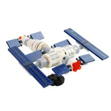 Space Station Building Block Set Helps Children Improve Their Imagination And Creativity. It Is A Gift Suitable For Children Aged 6-12 Years Old. - Blue and White - View 6