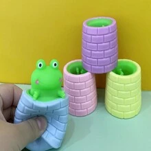 創意青蛙擠擠杯井底之蛙捏捏樂解壓神器整蠱減壓玩具 - 彩色 - 查看 2