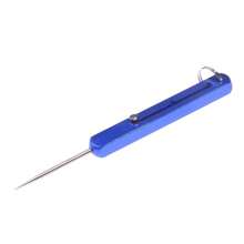 1PC Portable Titanium Toothpick Pocket Push-pull Toothpick Key Chain Pendant Reusable Toothpick EDC Tool for Outdoor Camping Picnic Travel - Blue - View 6