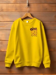 Men Sweatshirts - Màu vàng - Xem 2