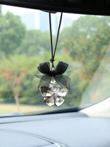 1入灰色蝴蝶結和水晶蝴蝶汽車掛飾 - 灰色 - 查看 7