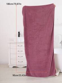 Extra Large Purple Bath Towel - Purple - View 2