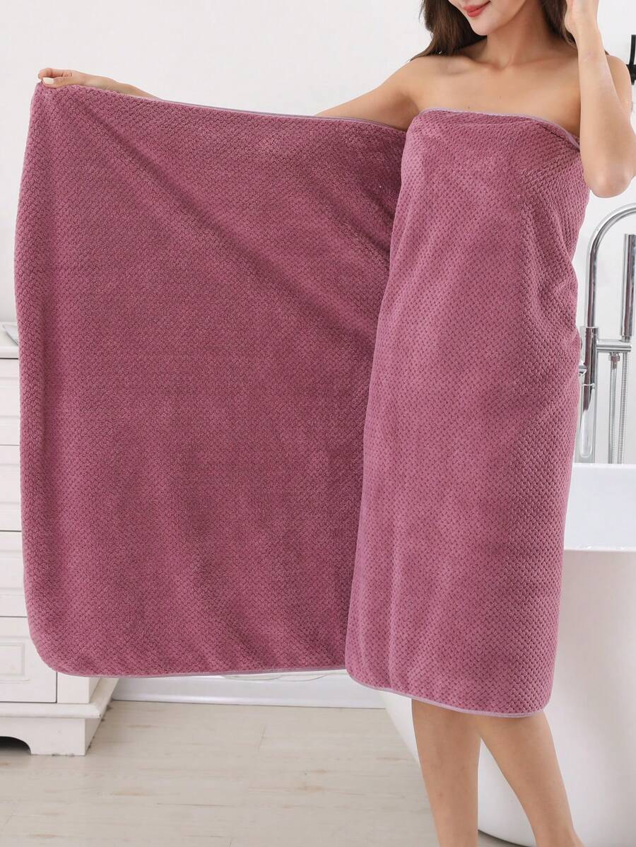 Extra Large Purple Bath Towel - Purple - View 1