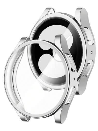 1 pieza Funda para reloj Samsung Galaxy Watch para hombres y mujeres, deportiva y de ocio, resistente a arañazos, resistente a caídas, impermeable, material de TPU suave, funda protectora de reloj, compatible con Samsung Galaxy Watches 4, 5, 6, 7, de 40mm/44mm, recubrimiento de vacío nanométrico, apariencia suave, fácil de usar y cargar, proporcionando protección de 360 grados para su reloj