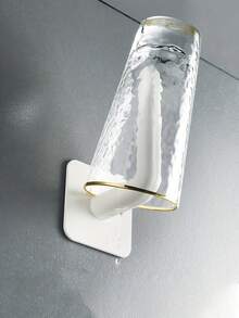 2pcs Wall-mounted Holder For Cling Film, Paper Roll, Pot Lid, And Cutting Board, No Drilling Required - White - View 7