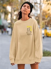 Men Sweatshirts - 卡其色 - 查看 3