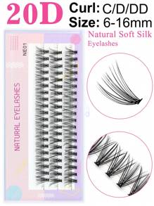 Faux Cils Naturels Et Doux De 20d, 3 Rangées (60 pièces) Denses Et Sexy Pour Une Utilisation Quotidienne, Pour Le Travail, Décontracté, Vacances, Soirée