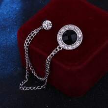 1pc Men's Tassel Chain Brooch, Personalized Suit Jacket Accessory