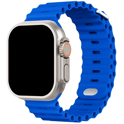 1 件男女通用运动海洋风格兼容表带，兼容 Apple Watch 49 毫米 46 毫米 45 毫米 44 毫米 42 毫米 41 毫米 40 毫米 38 毫米系列 10/9/8/7/6/5/4/3/2/1 Ultra 和 SE