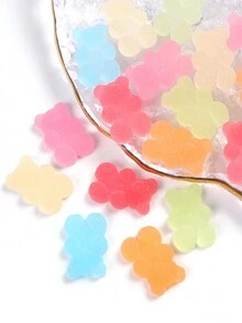 18件可爱小熊软糖美甲饰品树脂熊可爱配饰DIY韩式美甲饰品情人节美甲用品