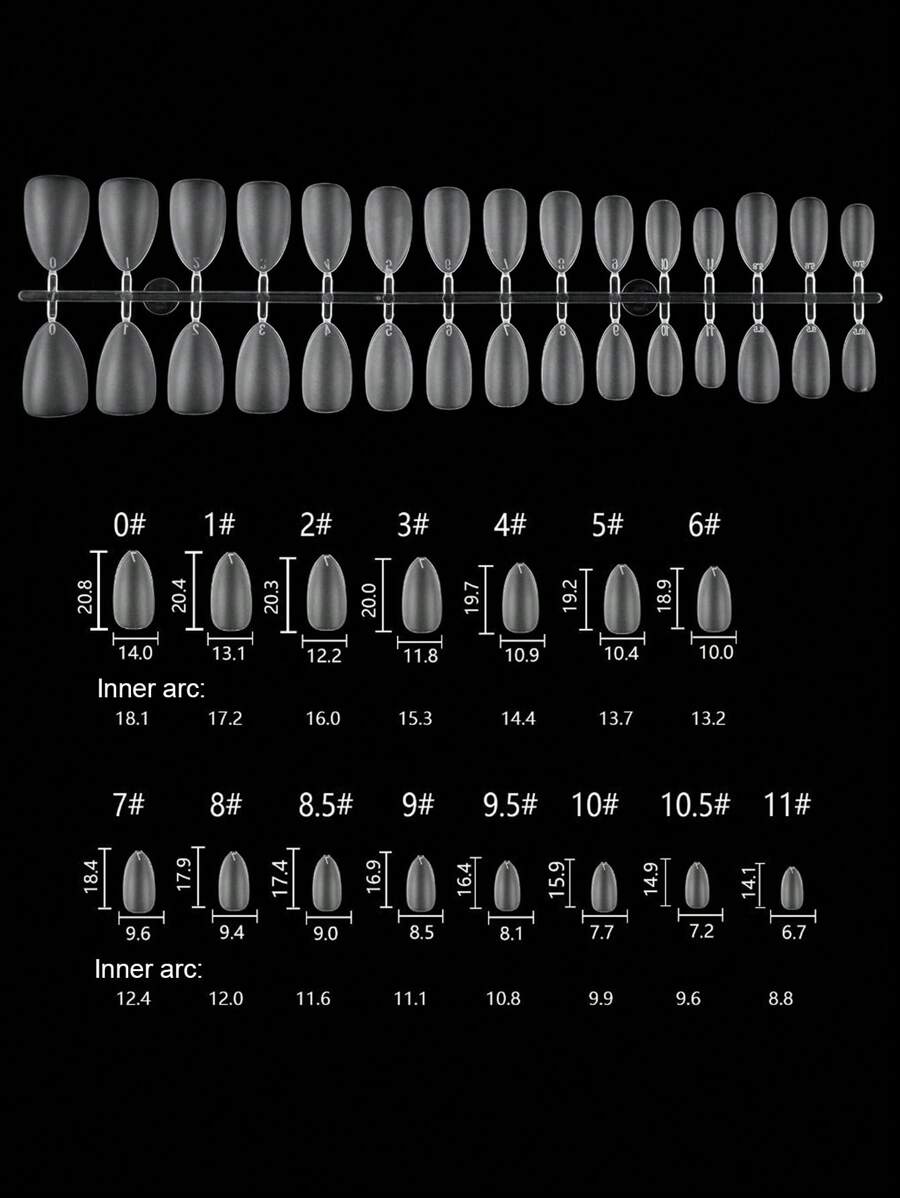 120 Pcs,Clear Nail Tips,Full Cover Fake Nail Tips ,ABS Matte False Nail