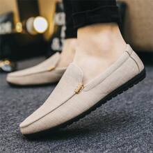 1pair Fashionable Driving Loafers, Spring/Autumn 2023 Style, Casual Men's Loafers (Note: Shoes Run Small, Please Buy One Size Up) - Beige - View 3