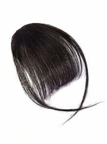 側鬢、劉海、黑色平順、整潔、空氣劉海、女性合成纖維6英寸髮片 - 棕色 - 查看 3