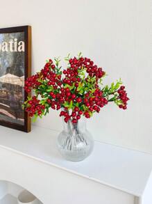 1 Miếng Mô phỏng Bọt Quả mọng Nhỏ bé Đỏ  Trái cây Việt quất Nhà  Cắm Hoa Phụ kiện Mô phỏng Trái cây Giáng sinh Trái cây Giường đơn Vỡ Lá cây Trái cây - Đỏ - Xem 1