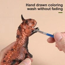 1pc Carnotaurus Dinosaur Model Toy Made Of Abs Material, Suitable For Learning And Playing With Each Other, Decoration - Multicolor - View 3