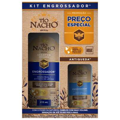  Kit Engrossador Tio Nacho Shampoo 415ml + Condicionador 200ml