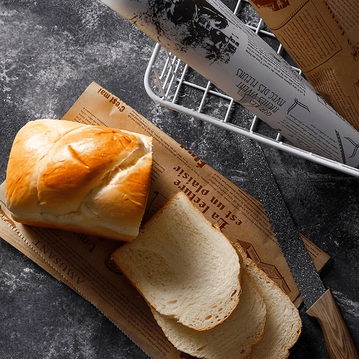 1pc Oil-Absorbing Baking Paper For Barbecue, Baking, Home Use, Non-Stick, Double-Sided - Brown - View 1