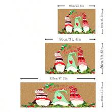 1pc Christmas-themed Santa Claus Printed Anti-slip Doormat For Hallway Entrance, Christmas Rug - Green - View 7