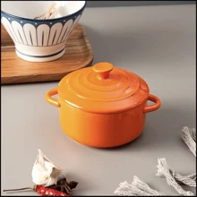 4pcs 4.5'' Japanese Style Rice Bowls, Ceramic Sushi Bowls, Sauce Bowls, Flower Pattern Rice Bowl, For Home Kitchen Restaurant Sushi Shop Dorm Room, Kitchen Supplies, Tableware Accessories - Orange - View 3