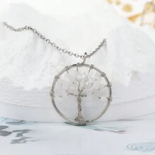 1 Pièce/ Collier Pendentif De Vie Arbre De Chakra Tressé À La Main, Style Unisexe, Idéal Pour La Fête Et Le Cadeau De Festival