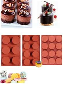 1pc Cylinder Silicone Molds for Baking,  Mousse Cake 3D Silicone Baking Molds for Brownie French Dessert Mold Pastry Ice Cream,Soap, Candle, Cupcake, Pudding, Jello, Muffin