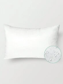1pc White Outdoor Waist Pillow Core With Waterproof Cover And Hidden Zipper, Indoor And Outdoor Home Garden Balcony Living Room Sofa Decorative Item, Comfortable Lumbar Support Cushion Core, Bedding, Pillow Inserts, Pillows For Bed