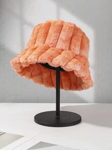 1 Nam Y2k Mới Mùa Đông Dây Kéo Lông Tơ Sang Trọng Ấm Mũ, Hoàn Hảo Để Mặc Hàng Ngày - trái cam - Xem 2