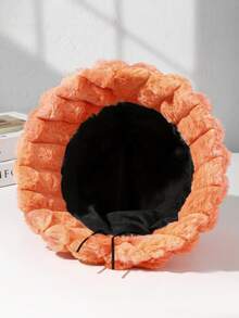 1 Nam Y2k Mới Mùa Đông Dây Kéo Lông Tơ Sang Trọng Ấm Mũ, Hoàn Hảo Để Mặc Hàng Ngày - trái cam - Xem 4