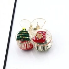 1入女性櫻桃聖誕老人髮夾,可愛節日裝飾