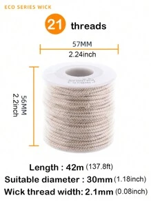 1roll Smokeless Candle Wick Thickening Candle Making Tool, Premium Quality