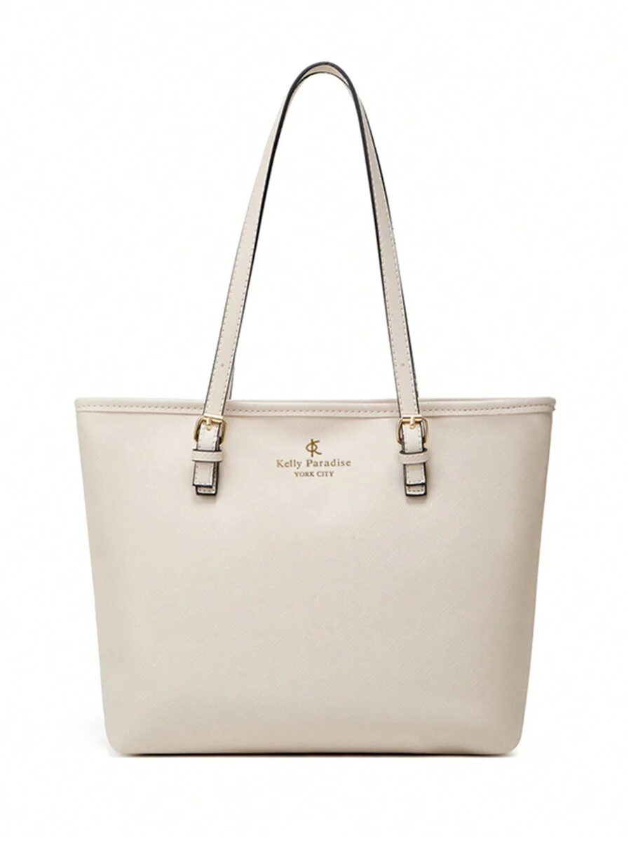 新款时尚女士单肩包，大容量，欧式单肩手提包款式，妈咪水桶包 - 白色 - 查看 1