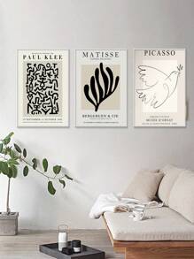 3 cái/bộ Bắc Âu Tối giản Vẽ đường thẳng Đồ trang trí Bức tranh Đối với Phòng ngủ , Phòng ăn , Trừu tượng Treo tranh tranh sơn dầu - Nhiều màu - Xem 5