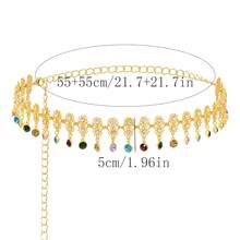 1 Miếng Trẻ em Boho Pha lê Hoa Dây chuyền thắt lưng Đối với Cô gái Nhảy Hiệu suất , Retro Hợp kim Múa bụng Dây thắt lưng - Nhiều màu - Xem 4